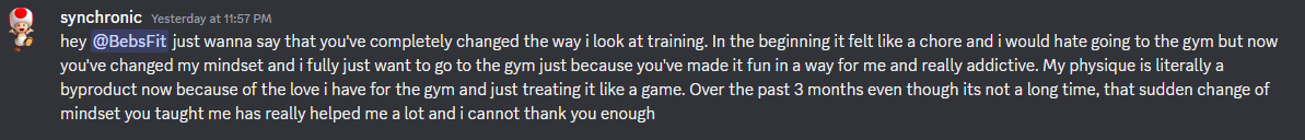 Client testimonial