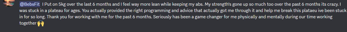 Client testimonial