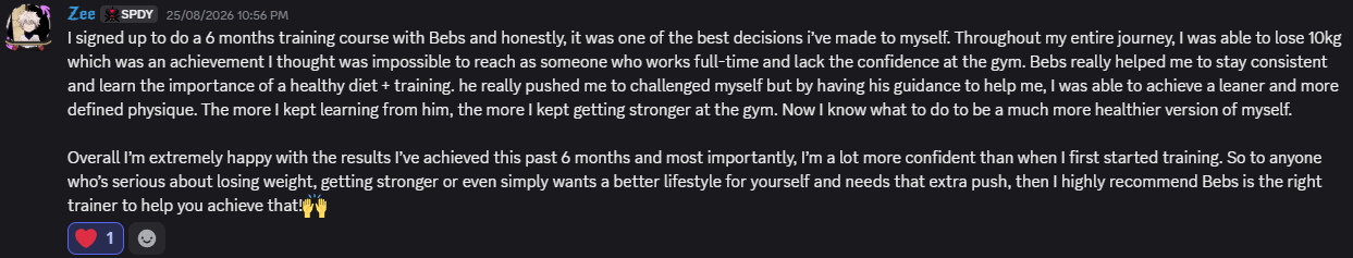 Client testimonial