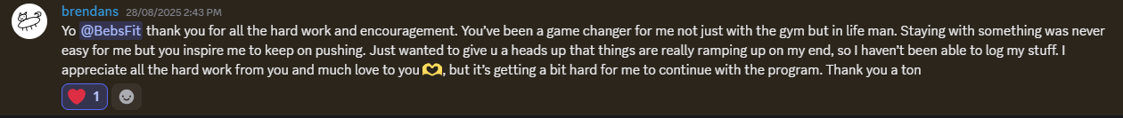 Client testimonial