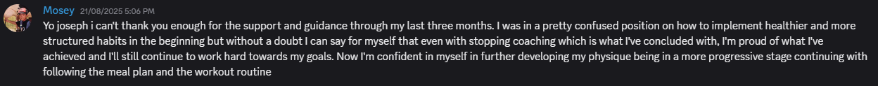 Client testimonial
